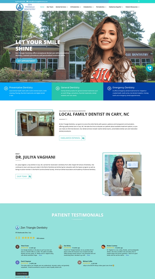 Dentist Website1 Dental Office Websites