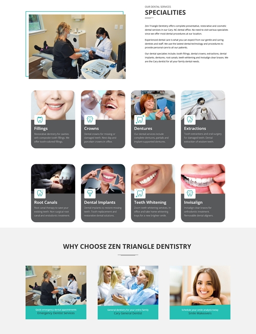 Dentist Website2 Dental Office Websites