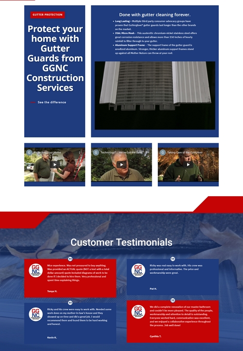 Gutters-Construction Website2 Construction Website Development