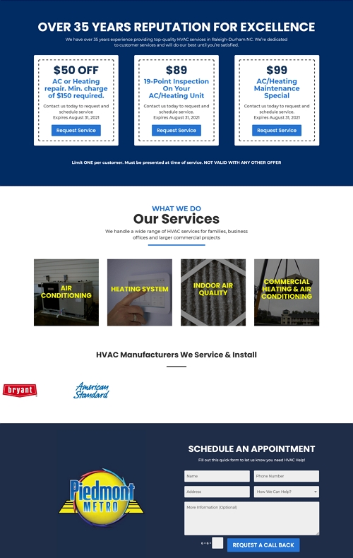 HVAC Website 2 HVAC Service Website Development