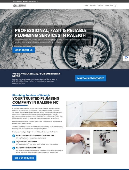 Plumbing Website1 Plumber Website Development
