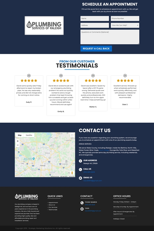 Plumbing Website3 Plumber Website Development